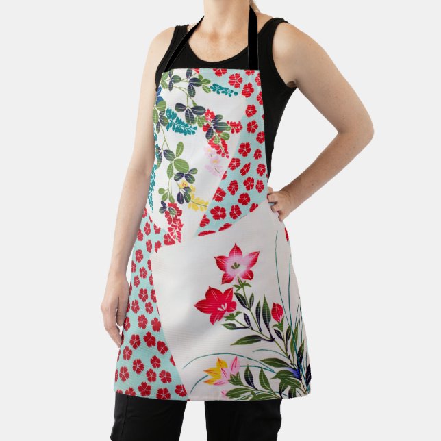 Flowers, Japanese Design Apron (Insitu)