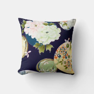 Flowers, Japanese Design Throw Pillow