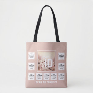 "FLOWERS" Jute carry bag - QR - PURE Collection