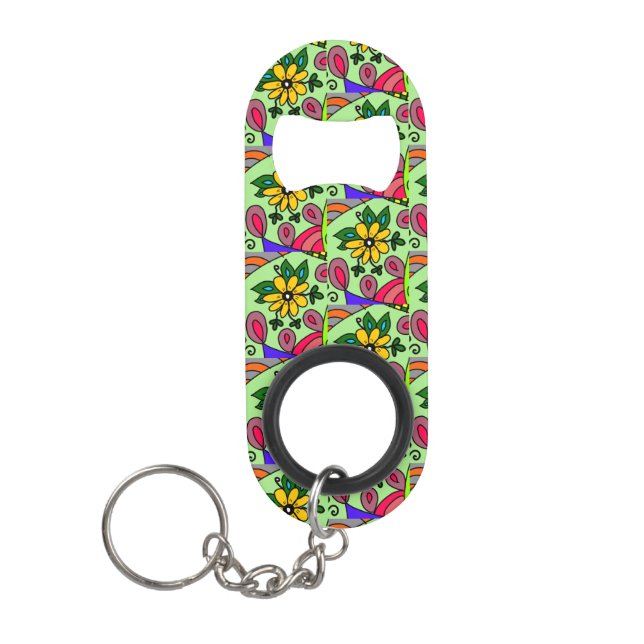flowers keychain bottle opener (Front)