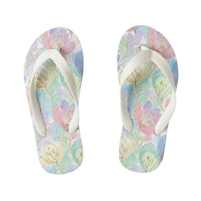 Flowers Kid's Flip Flops (Footbed)