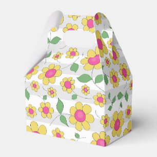Flowers kids paint happy spring floral drawing favor boxes