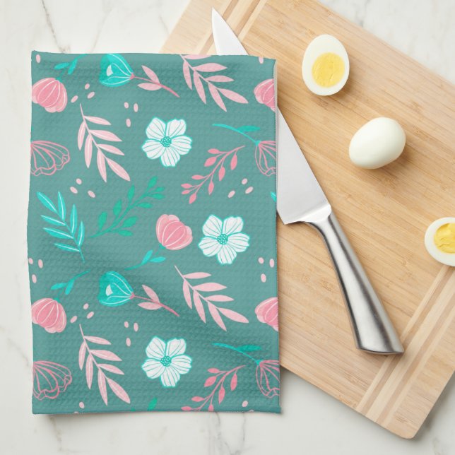 Flowers Kitchen Towel (Quarter Fold)