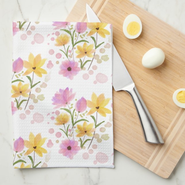Flowers Kitchen Towel (Quarter Fold)