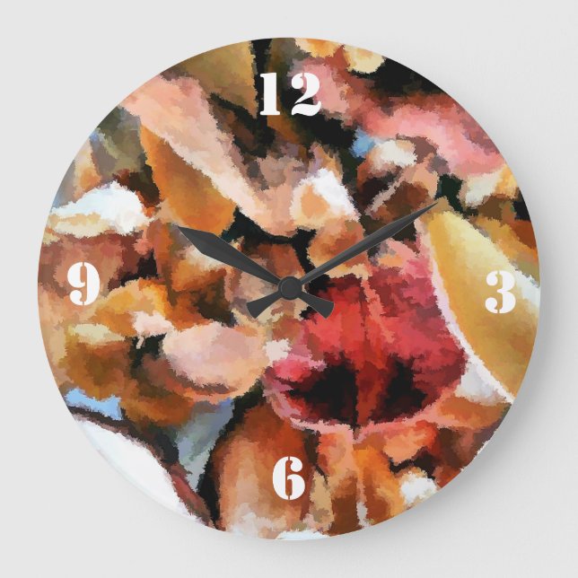 FLOWERS LARGE CLOCK (Front)