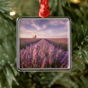 Flowers Lavender Southern France Metal Ornament