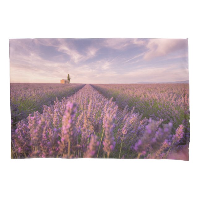 Flowers | Lavender Southern France Pillow Case (Front)
