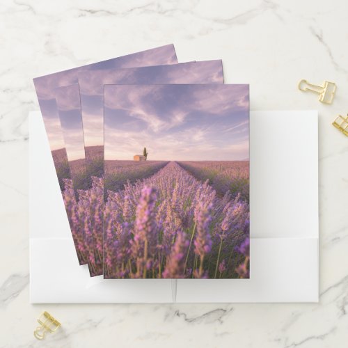 Flowers  Lavender Southern France Pocket Folder