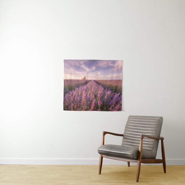 Flowers | Lavender Southern France Tapestry (In Situ (Horizontal))