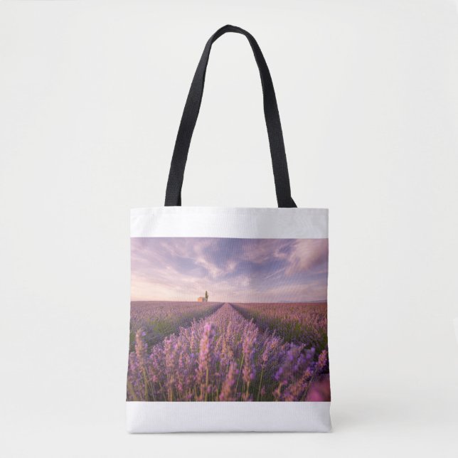 Flowers | Lavender Southern France Tote Bag (Front)