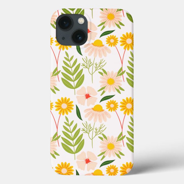 Flowers & Leaves Garden Pattern Case-Mate iPhone Case (Back)