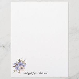 Flowers, Let Your Dreams Blossom! Stationery