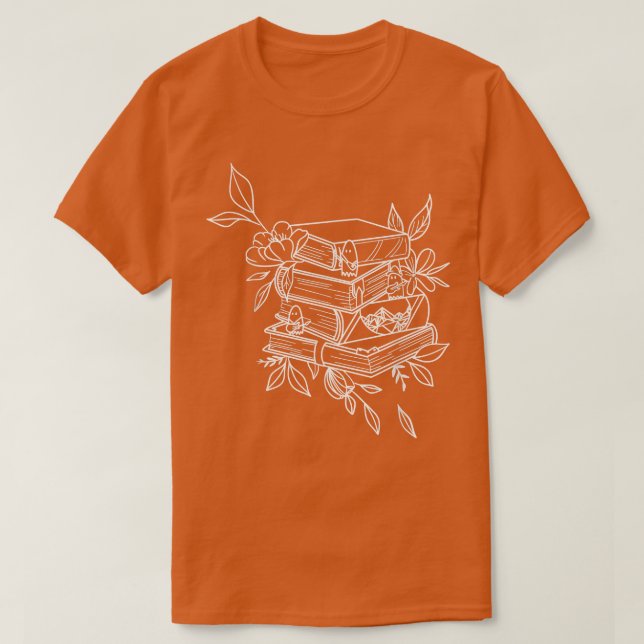 Flowers Librarian Women's Book Lovers Teacher  T-Shirt (Design Front)