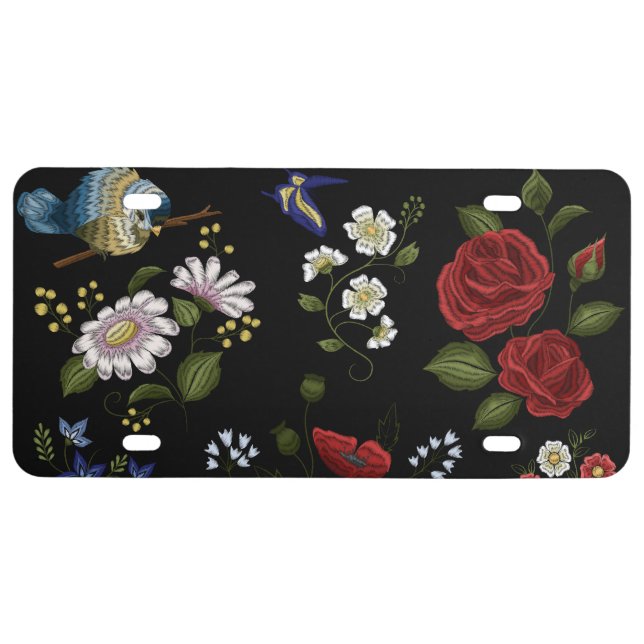 Flowers License Plate (Front)