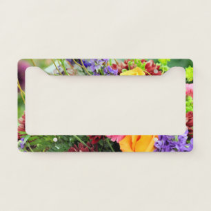 Flowers License Plate Frame
