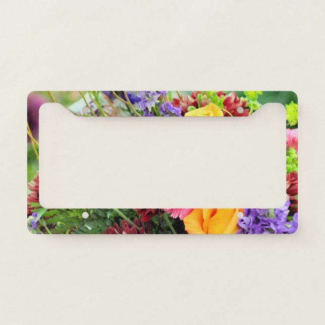 Flowers License Plate Frame (Front)