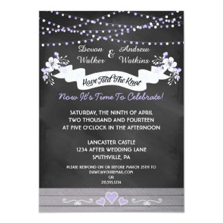 Post Wedding Invitations Announcements Zazzle Flowers Lights Chalkboard Post Wedding Invite