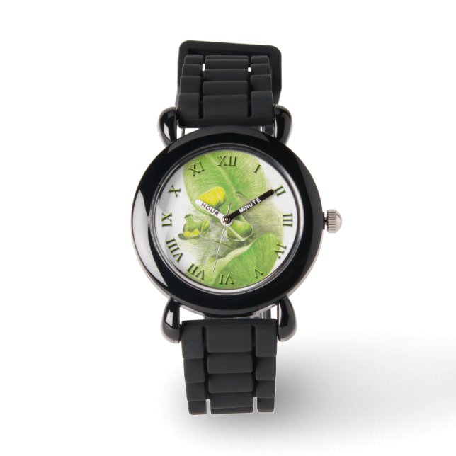 Flowers lilies Pencil Art Watch (Front)