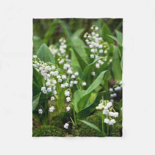Flowers  Lily of the Valley Sweden Fleece Blanket
