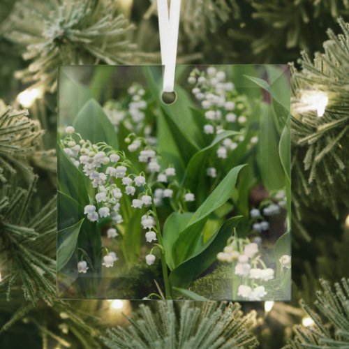 Flowers  Lily of the Valley Sweden Glass Ornament