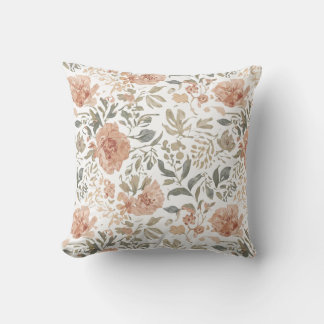 Flowers Line Pattern Pillowcase Throw Pillow