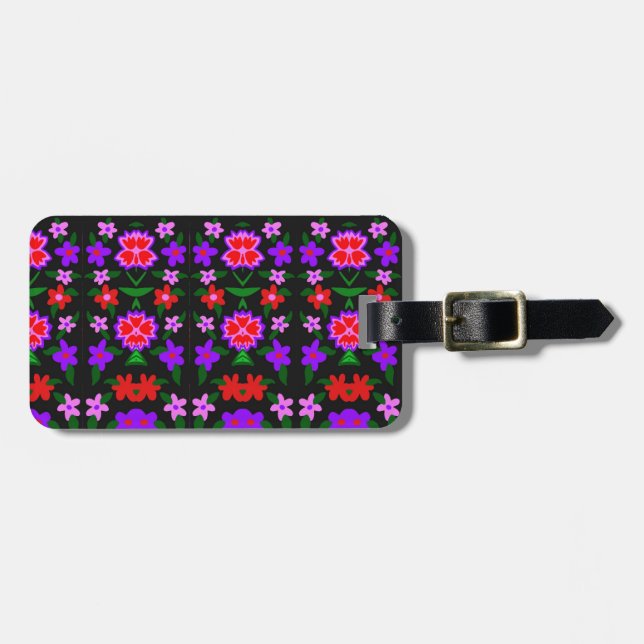 Flowers Luggage Tag (Front Horizontal)