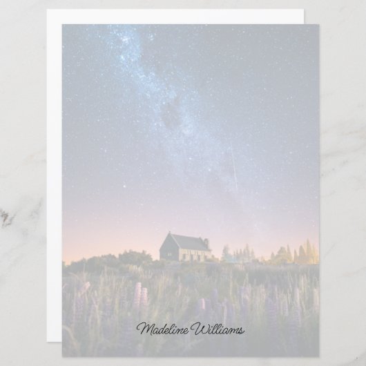 Flowers | Lupines Blooming Lake Tekapo New Zealand (Front/Back)