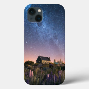 Flowers Lupines Blooming Lake Tekapo New Zealand iPhone 13 Case