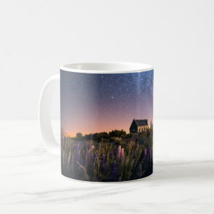 Flowers   Lupines Blooming Lake Tekapo New Zealand Coffee Mug