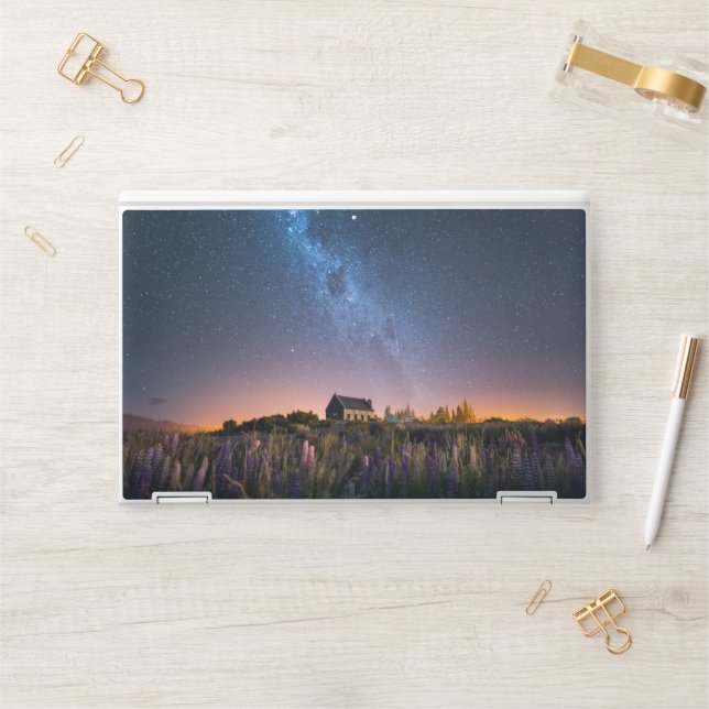 Flowers | Lupines Blooming Lake Tekapo New Zealand HP Laptop Skin (Desk)
