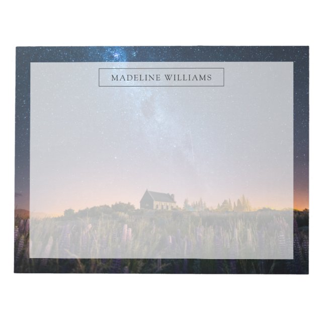 Flowers | Lupines Blooming Lake Tekapo New Zealand Notepad (Front)