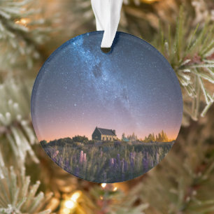 Flowers   Lupines Blooming Lake Tekapo New Zealand Ornament