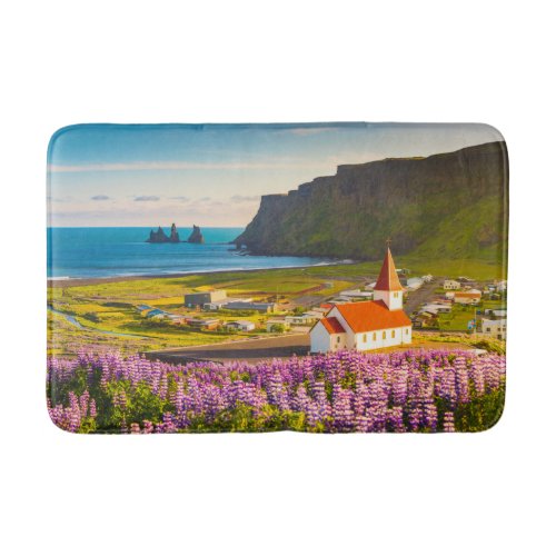 Flowers  Lupines in Bloom Southern Iceland Bath Mat