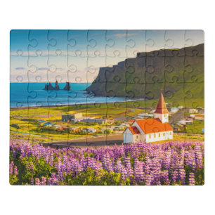 Flowers   Lupines in Bloom Southern Iceland Jigsaw Puzzle