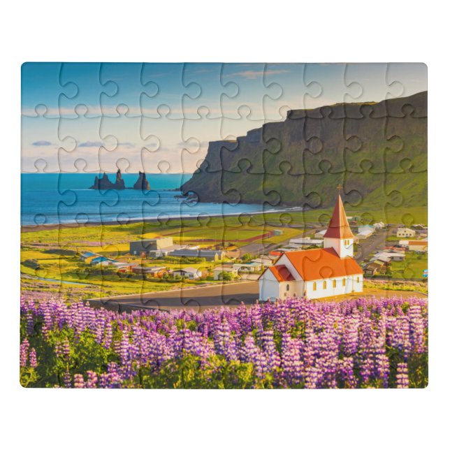 Flowers | Lupines in Bloom Southern Iceland Jigsaw Puzzle (Puzzle Horizontal)