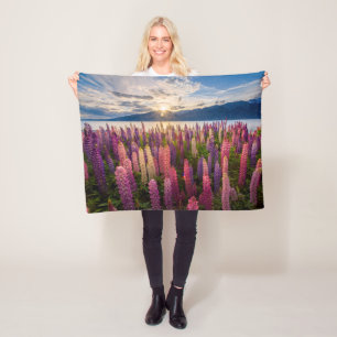 Flowers Lupines New Zealand Fleece Blanket