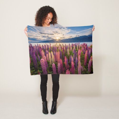 Flowers  Lupines New Zealand Fleece Blanket