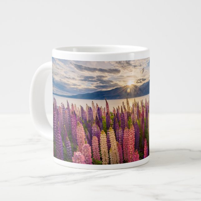 Flowers | Lupines New Zealand Giant Coffee Mug (Front Left)