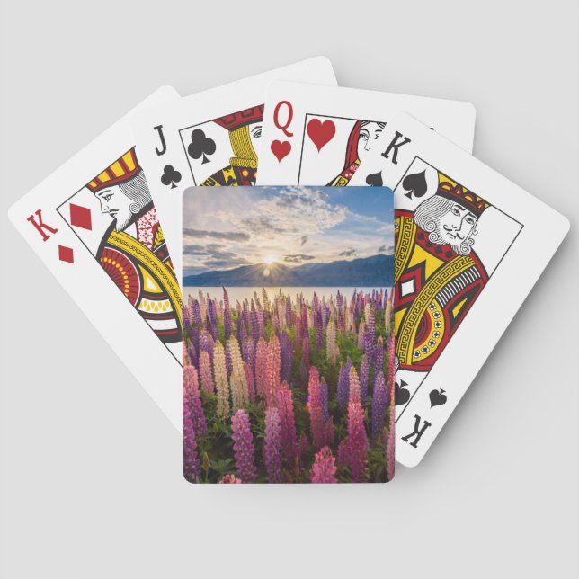 Flowers | Lupines New Zealand Poker Cards (Back)
