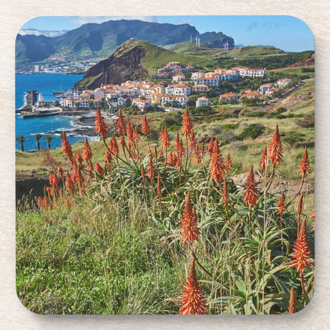 Flowers | Madeira Island Portugal Beverage Coaster (Front)