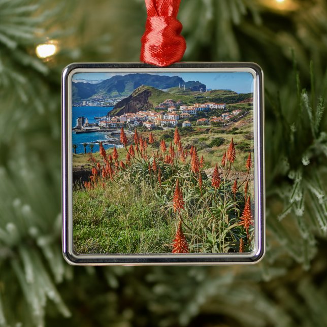 Flowers | Madeira Island Portugal Metal Ornament (Tree)