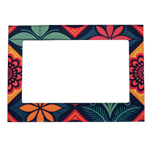 Flowers Magic Pattern Magnetic Frame