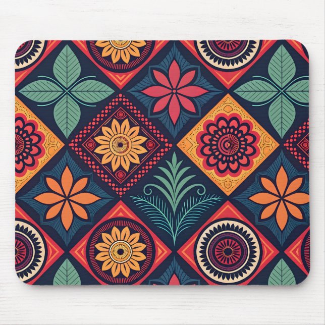 Flowers Magic Pattern Mouse Pad (Front)