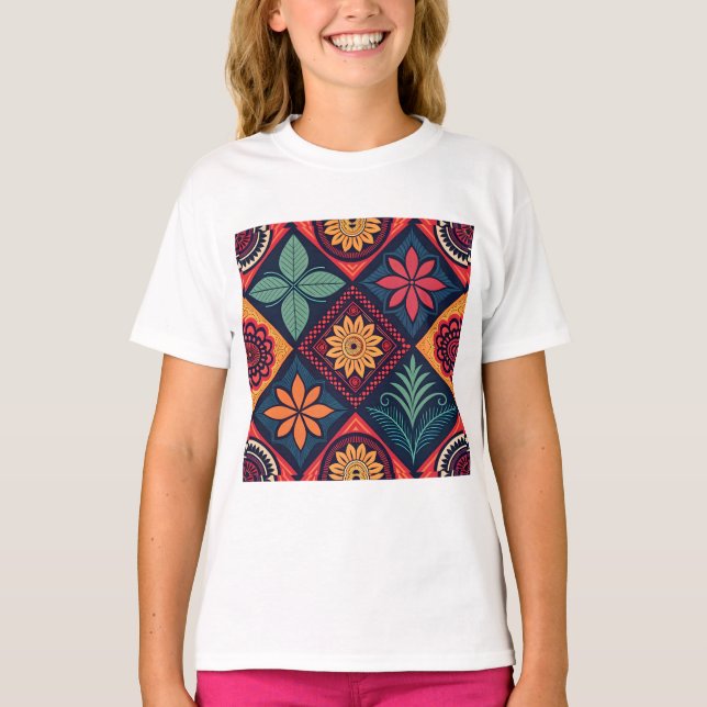 Flowers Magic Pattern T-Shirt (Front)