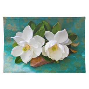Flowers Magnolia Flower Cloth Placemat
