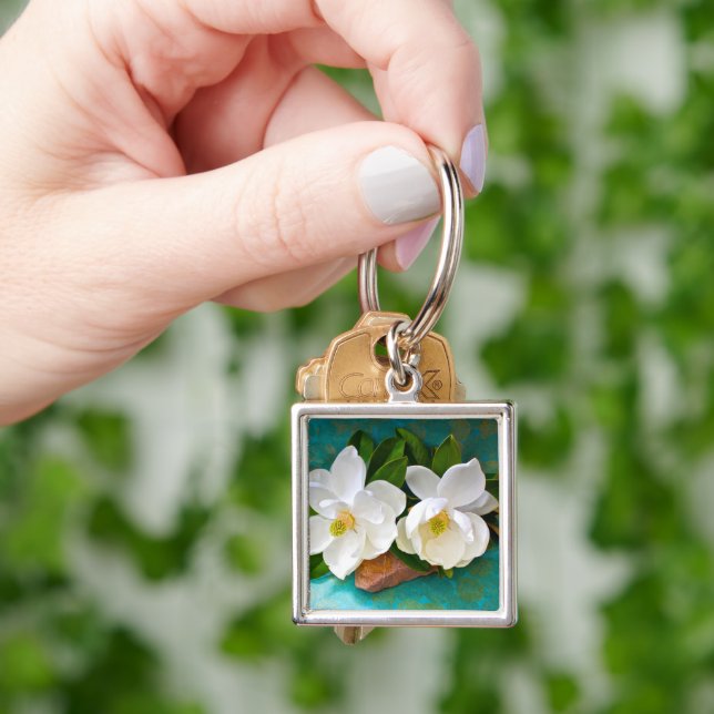 Flowers | Magnolia Flower Keychain (Hand)
