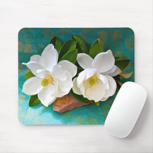 Flowers | Magnolia Flower Mouse Pad (With Mouse)