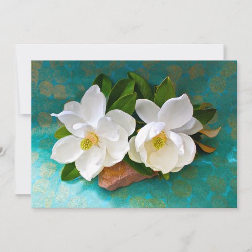 Flowers  Magnolia Flower Thank You Card