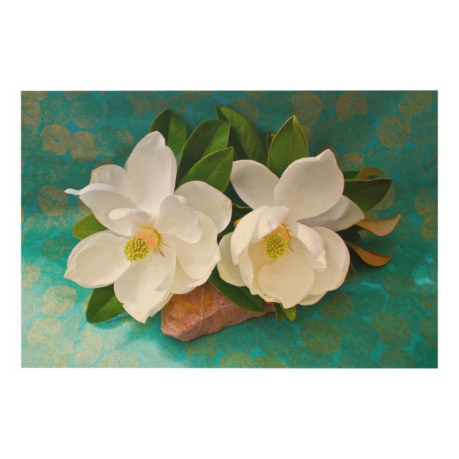 Flowers | Magnolia Flower Wood Wall Art (Front)