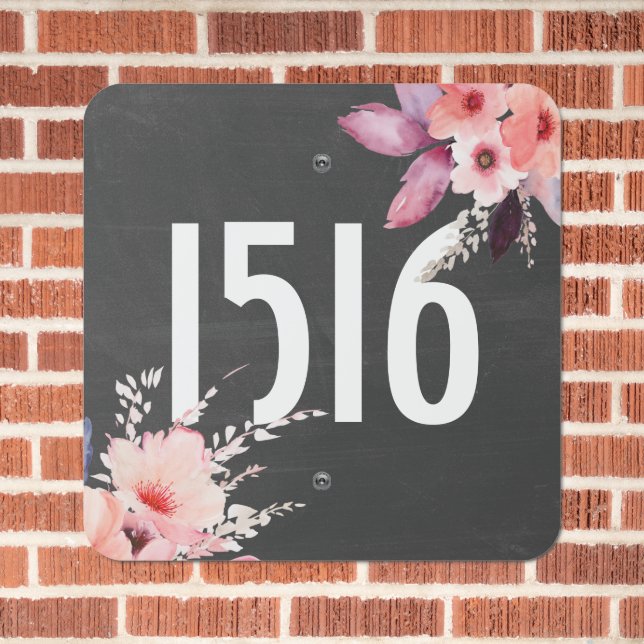 Flowers Make Your Own Personalized House Metal Sign (In Situ(Brick))